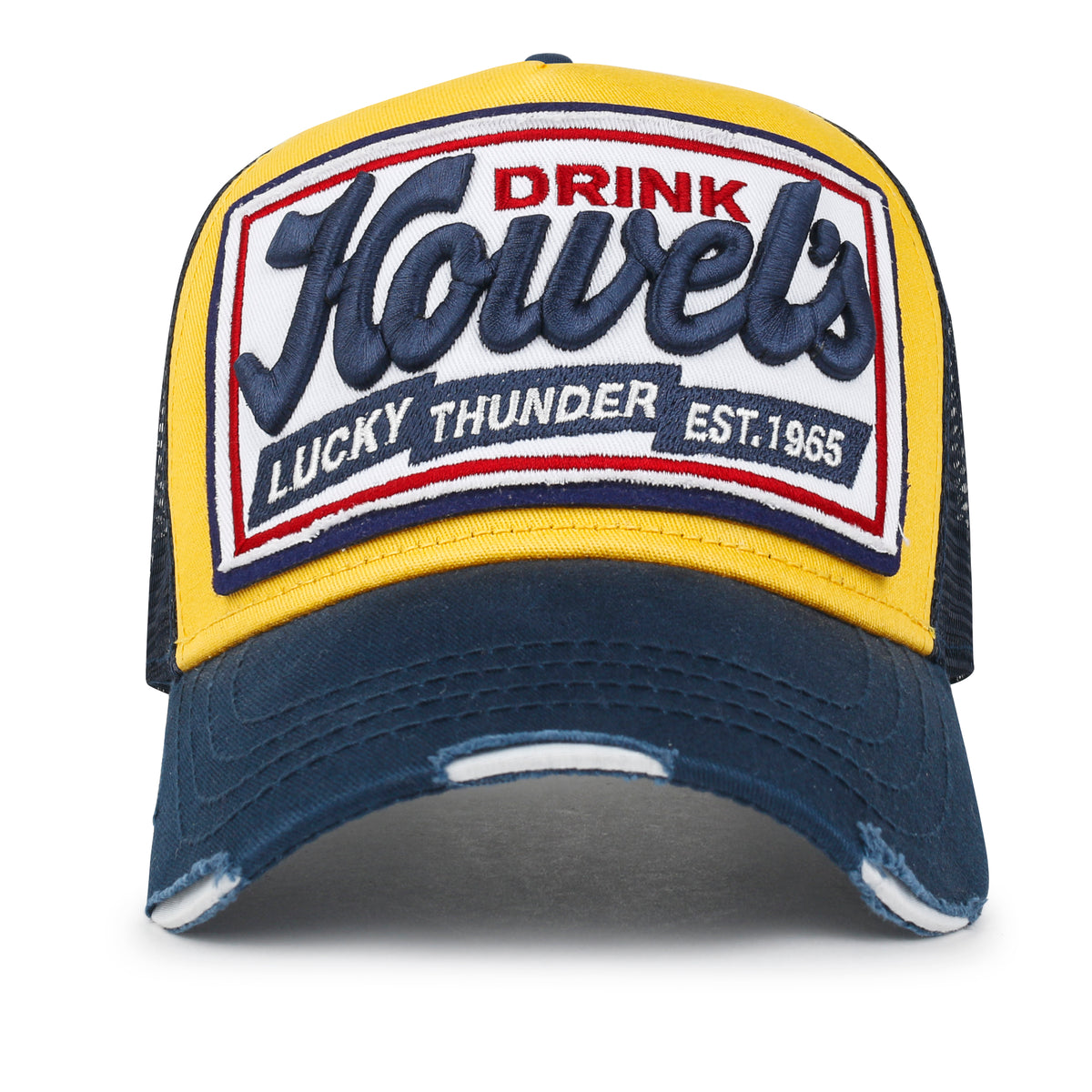 ililily Premium Howels Embroidery Structured Crown Vintage Baseball Cap