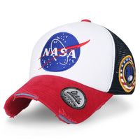 ililily NASA Meatball Logo Embroidery Baseball Cap Apollo 1 Patch Trucker Hat