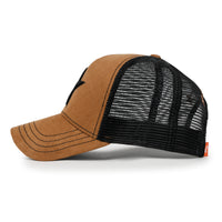ililily PREMIUM Star Embroidery Baseball Cap Faux Suede Trucker Hat