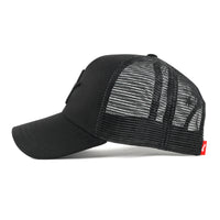 ililily PREMIUM Star Embroidery Baseball Cap Faux Suede Trucker Hat