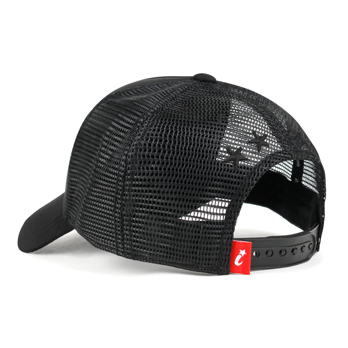 ililily PREMIUM Star Embroidery Baseball Cap Faux Suede Trucker Hat