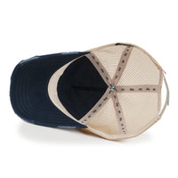 ililily Premium Maui Embroidery Patch Mesh Baseball Cap Distressed Trucker Hat