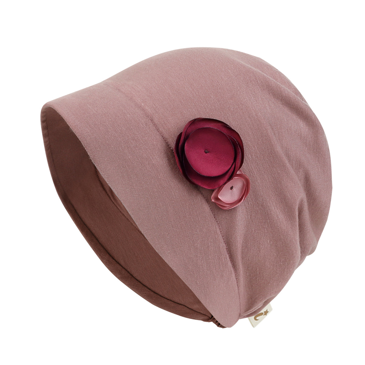 ililily TENCEL™Lyocell Flower Trim Beanie Soft Touch Stretchable Classic Hat