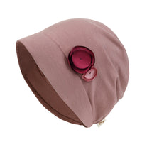 ililily TENCEL™Lyocell Flower Trim Beanie Soft Touch Stretchable Classic Hat