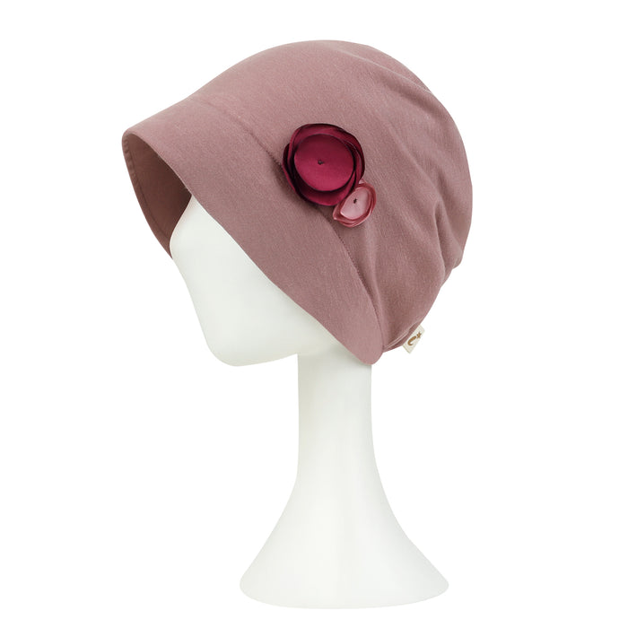 ililily TENCEL™Lyocell Flower Trim Beanie Soft Touch Stretchable Classic Hat
