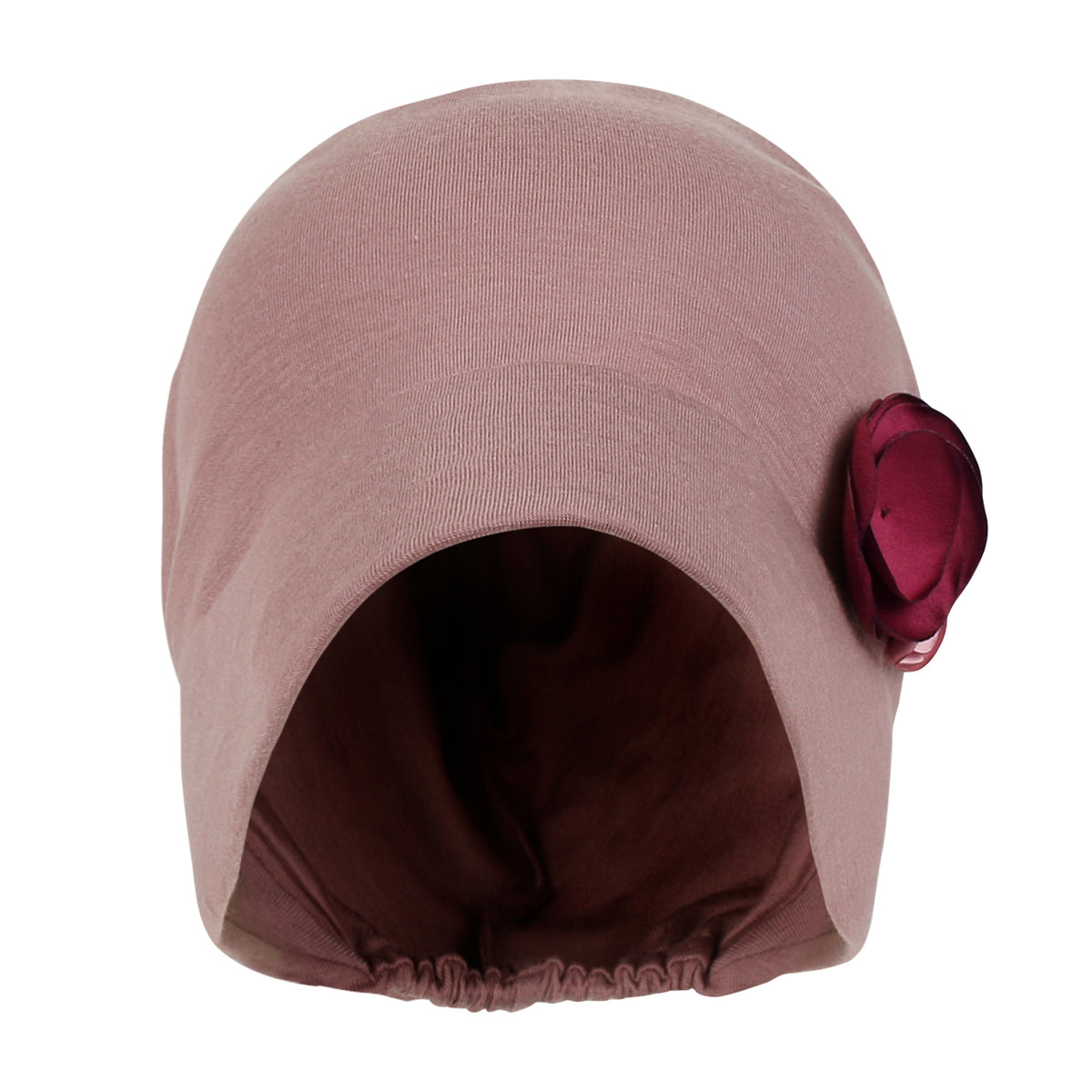 ililily TENCEL™Lyocell Flower Trim Beanie Soft Touch Stretchable Classic Hat