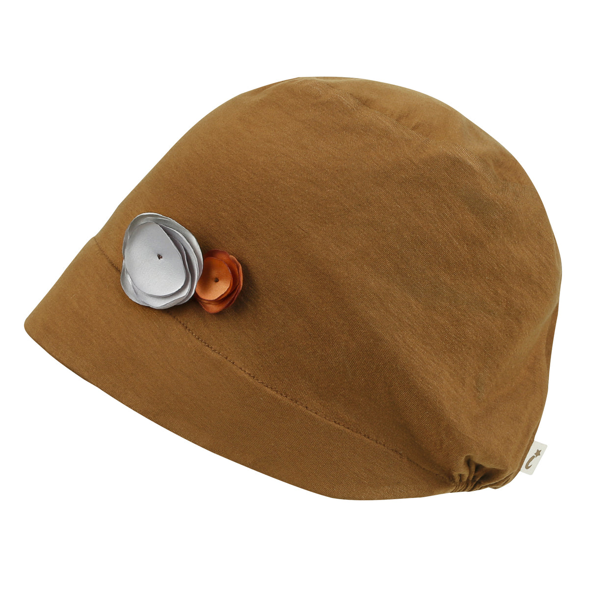ililily TENCEL™Lyocell Flower Trim Beanie Soft Touch Stretchable Classic Hat