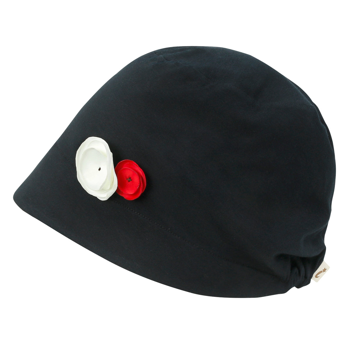 ililily TENCEL™Lyocell Flower Trim Beanie Soft Touch Stretchable Classic Hat