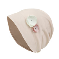 ililily TENCEL™Lyocell Flower Trim Beanie Soft Touch Stretchable Classic Hat