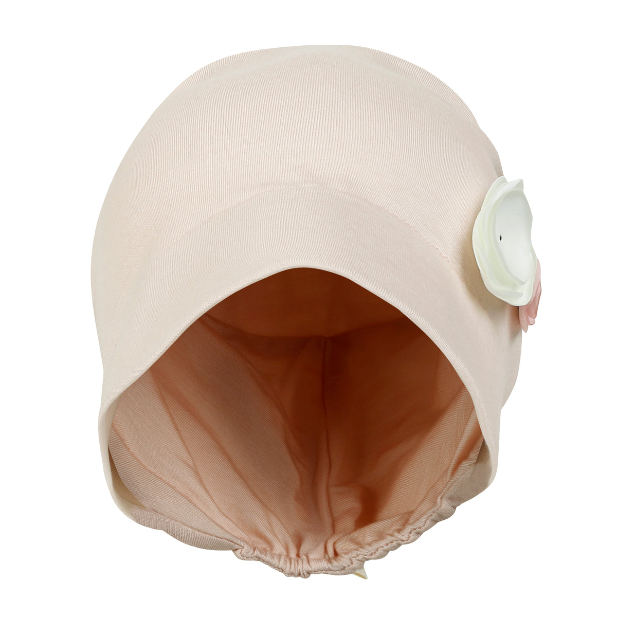 ililily TENCEL™Lyocell Flower Trim Beanie Soft Touch Stretchable Classic Hat