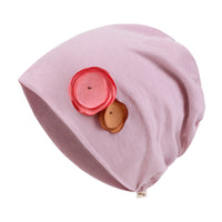 ililily TENCEL™Lyocell Flower Trim Beanie Ultra Soft Stretchable Head Cover Hat