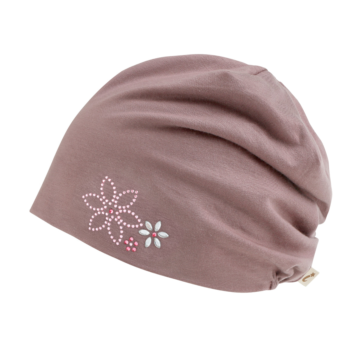 ililily TENCEL™Lyocell Rhinestone Chemo Beanie Ultra Soft Head Cover Sleep Hat