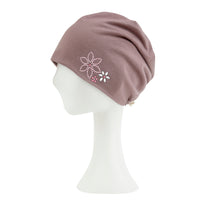 ililily TENCEL™Lyocell Rhinestone Chemo Beanie Ultra Soft Head Cover Sleep Hat