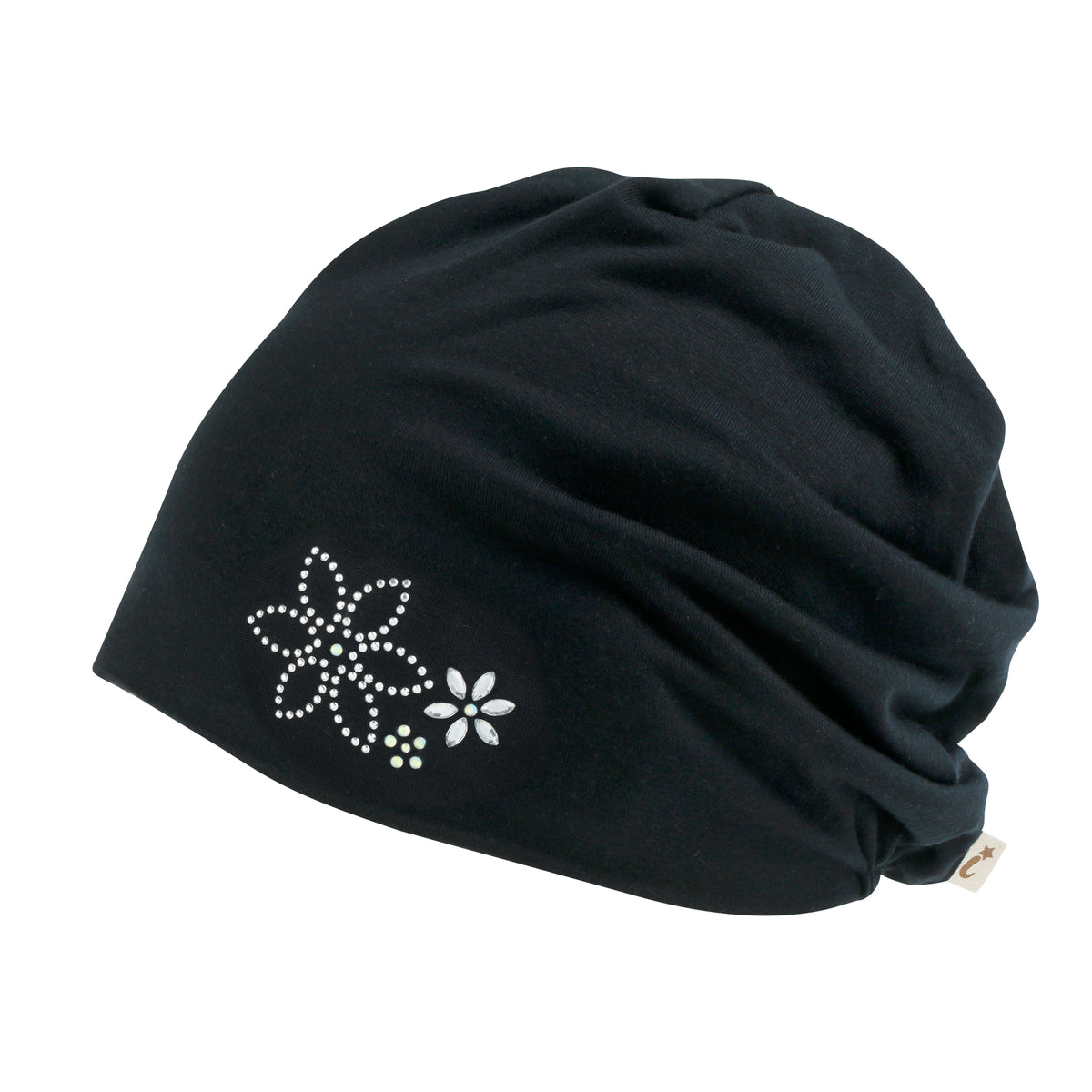 ililily TENCEL™Lyocell Rhinestone Chemo Beanie Ultra Soft Head Cover Sleep Hat