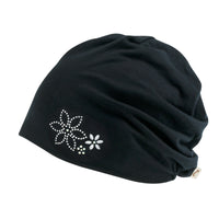 ililily TENCEL™Lyocell Rhinestone Chemo Beanie Ultra Soft Head Cover Sleep Hat