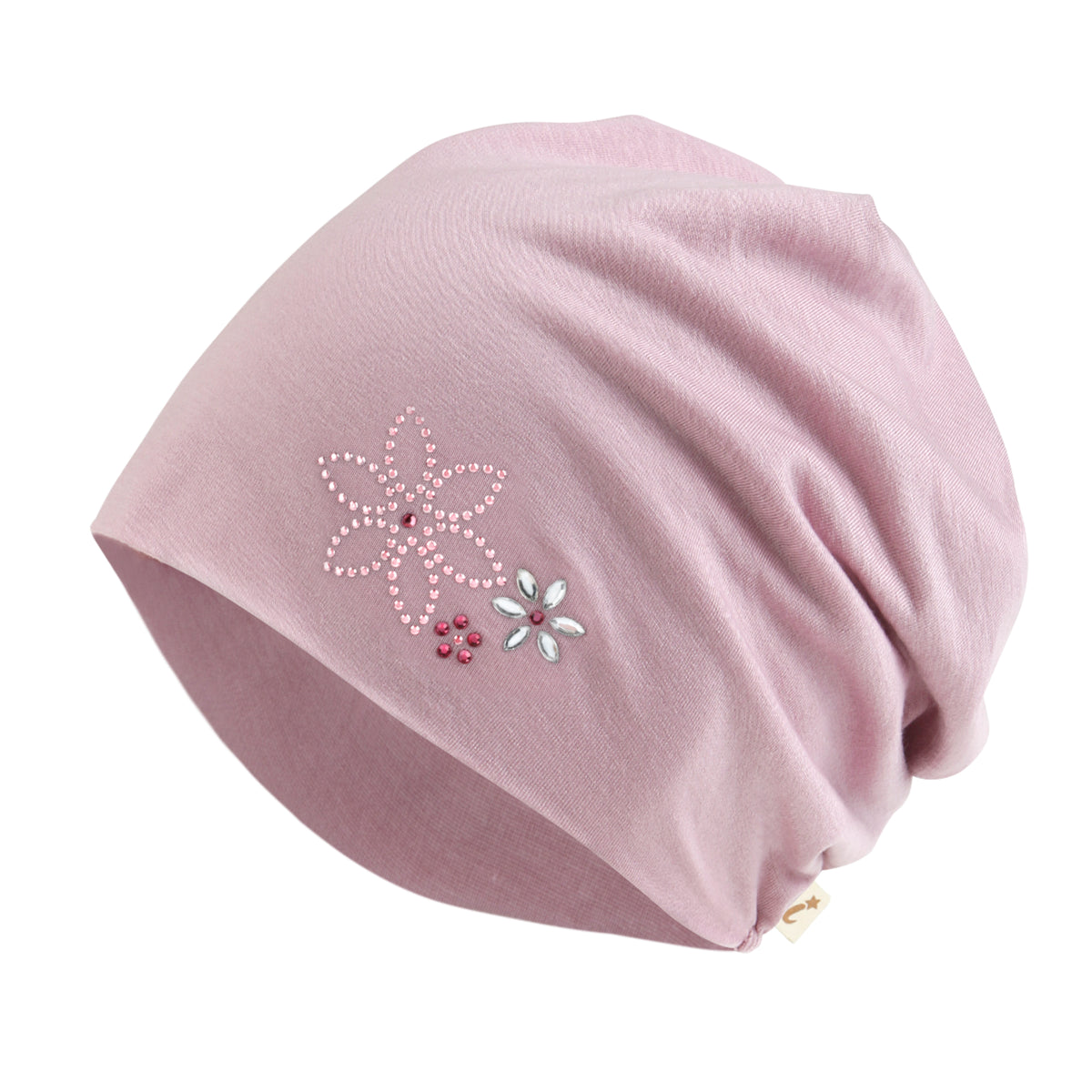 ililily TENCEL™Lyocell Rhinestone Chemo Beanie Ultra Soft Head Cover Sleep Hat