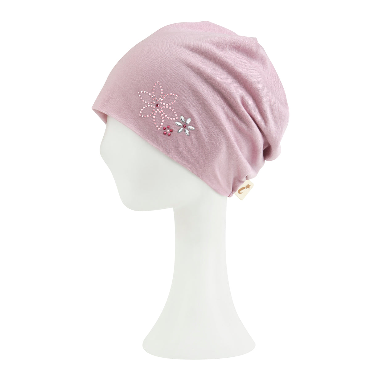 ililily TENCEL™Lyocell Rhinestone Chemo Beanie Ultra Soft Head Cover Sleep Hat