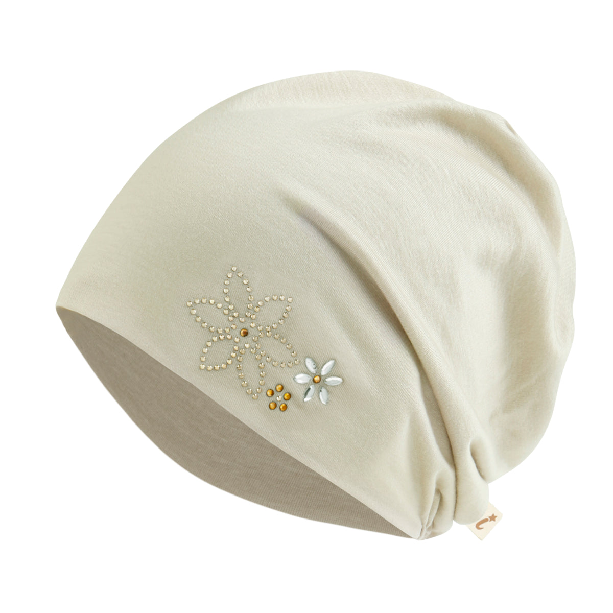 ililily TENCEL™Lyocell Rhinestone Chemo Beanie Ultra Soft Head Cover Sleep Hat
