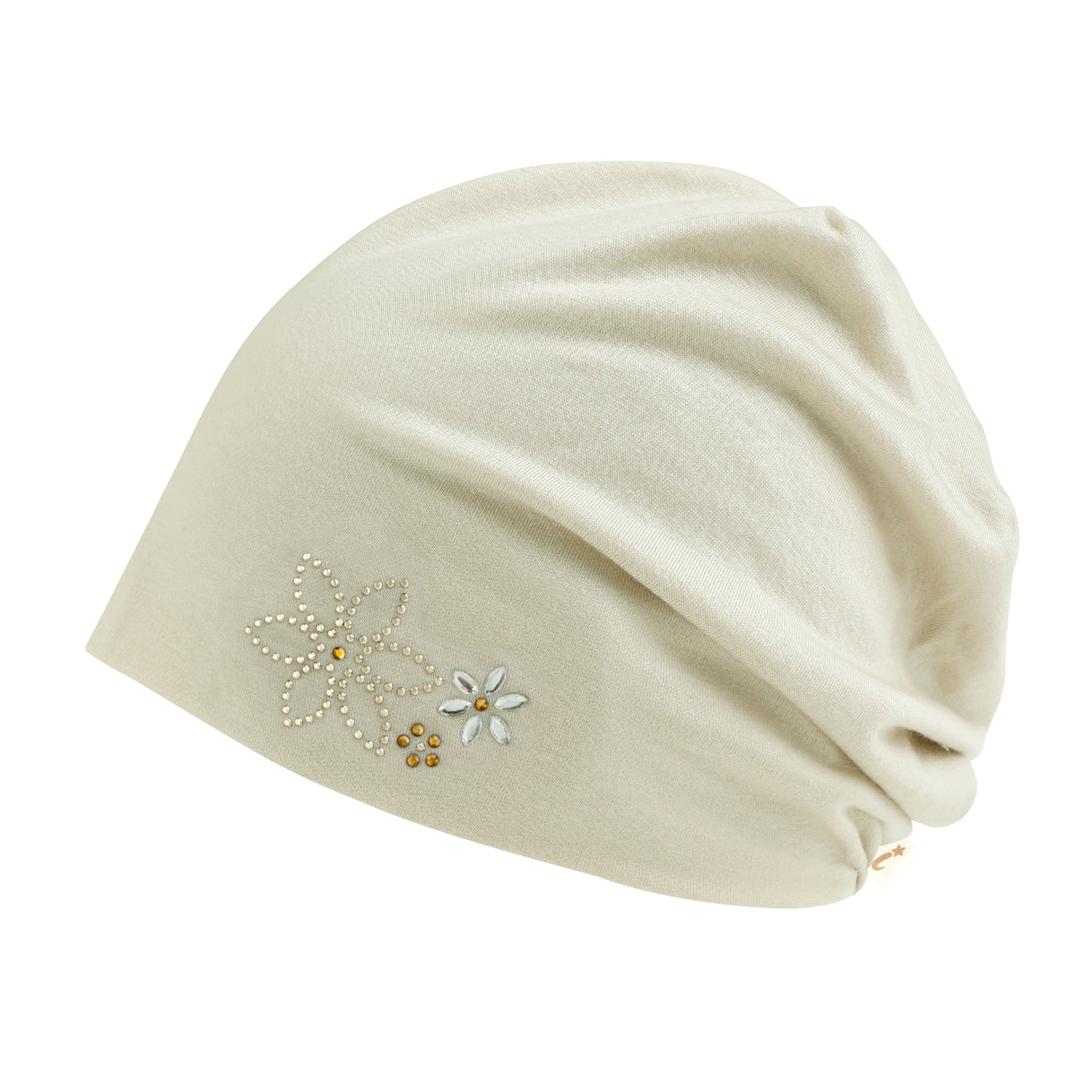 ililily TENCEL™Lyocell Rhinestone Chemo Beanie Ultra Soft Head Cover Sleep Hat