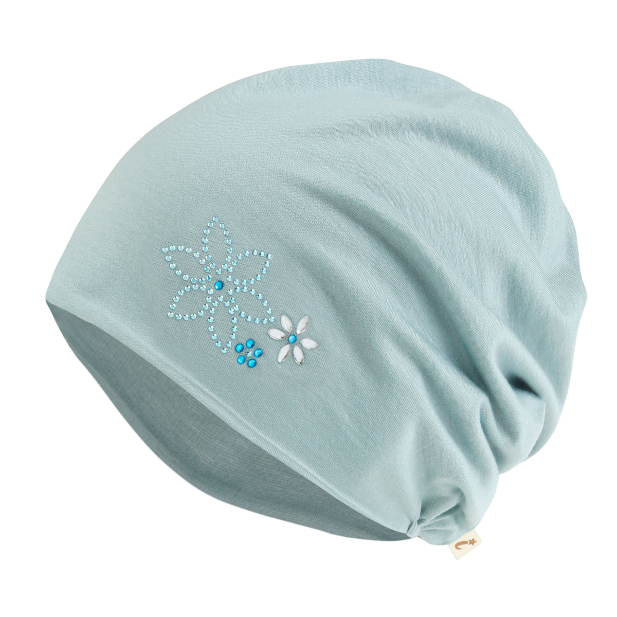 ililily TENCEL™Lyocell Rhinestone Chemo Beanie Ultra Soft Head Cover Sleep Hat
