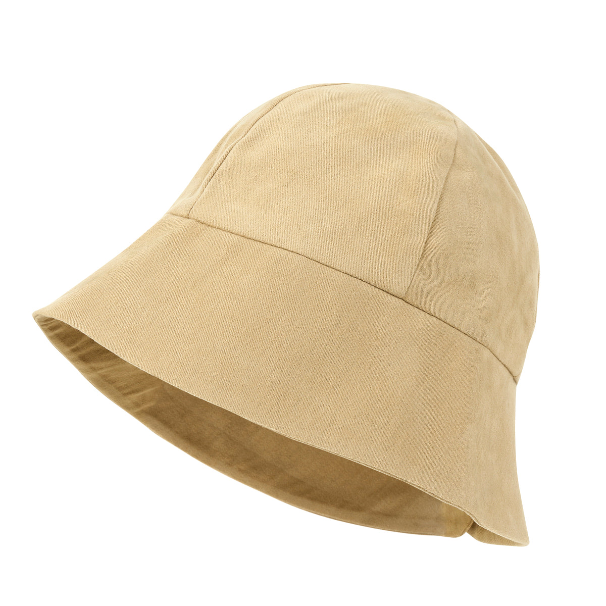 ililily TENCEL™Lyocell Lining Round Crown Sun Hat Soft Touch Cotton Bucket Hat