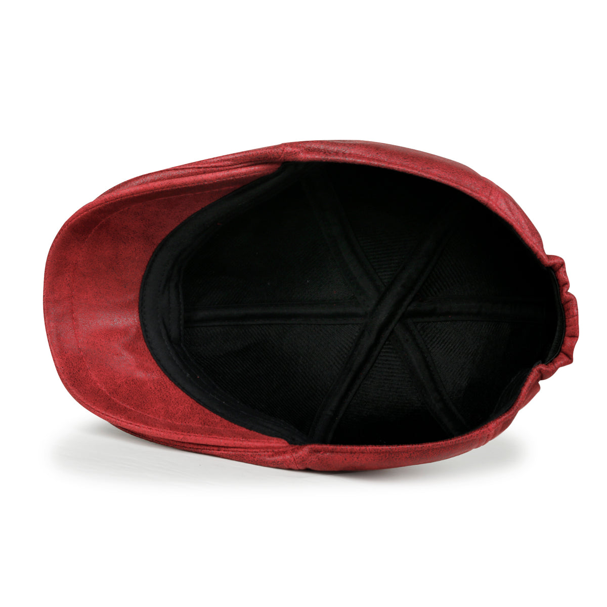 ililily Faux Leather Flat Cap Vintage Cabbie Hat Gatsby Ivy Irish Hunting Newsboy Stretch-fit