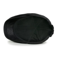 ililily Faux Leather Flat Cap Vintage Cabbie Hat Gatsby Ivy Irish Hunting Newsboy Stretch-fit