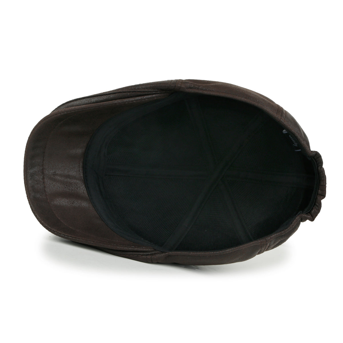 ililily Faux Leather Flat Cap Vintage Cabbie Hat Gatsby Ivy Irish Hunting Newsboy Stretch-fit