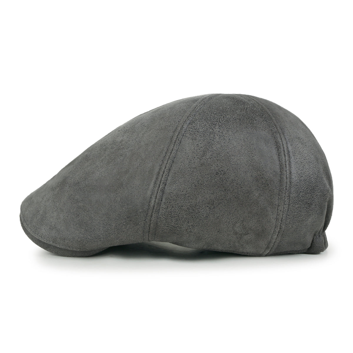 ililily Faux Leather Flat Cap Vintage Cabbie Hat Gatsby Ivy Irish Hunting Newsboy Stretch-fit