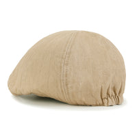 ililily Cotton Washed Flat Cap Cabbie Hat Gatsby Ivy Irish Hunting Newsboy Stretch fit