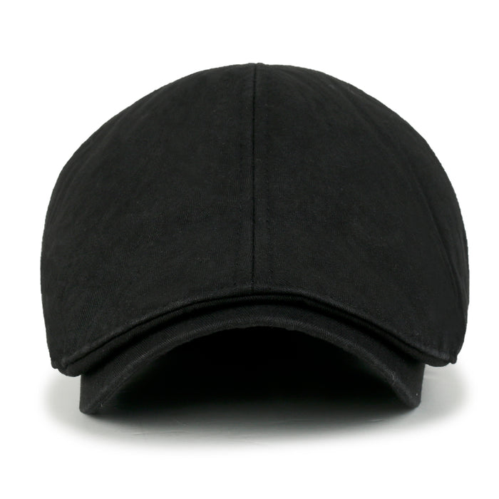 ililily Cotton Washed Flat Cap Cabbie Hat Gatsby Ivy Irish Hunting Newsboy Stretch fit