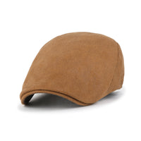 ililily Faux Leather Gatsby Newsboy Hat Vintage Cabbie Hunting Flat Cap
